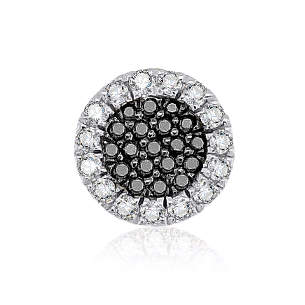 Prívesok z bieleho zlata s kameňmi Diamant, Čierny diamant