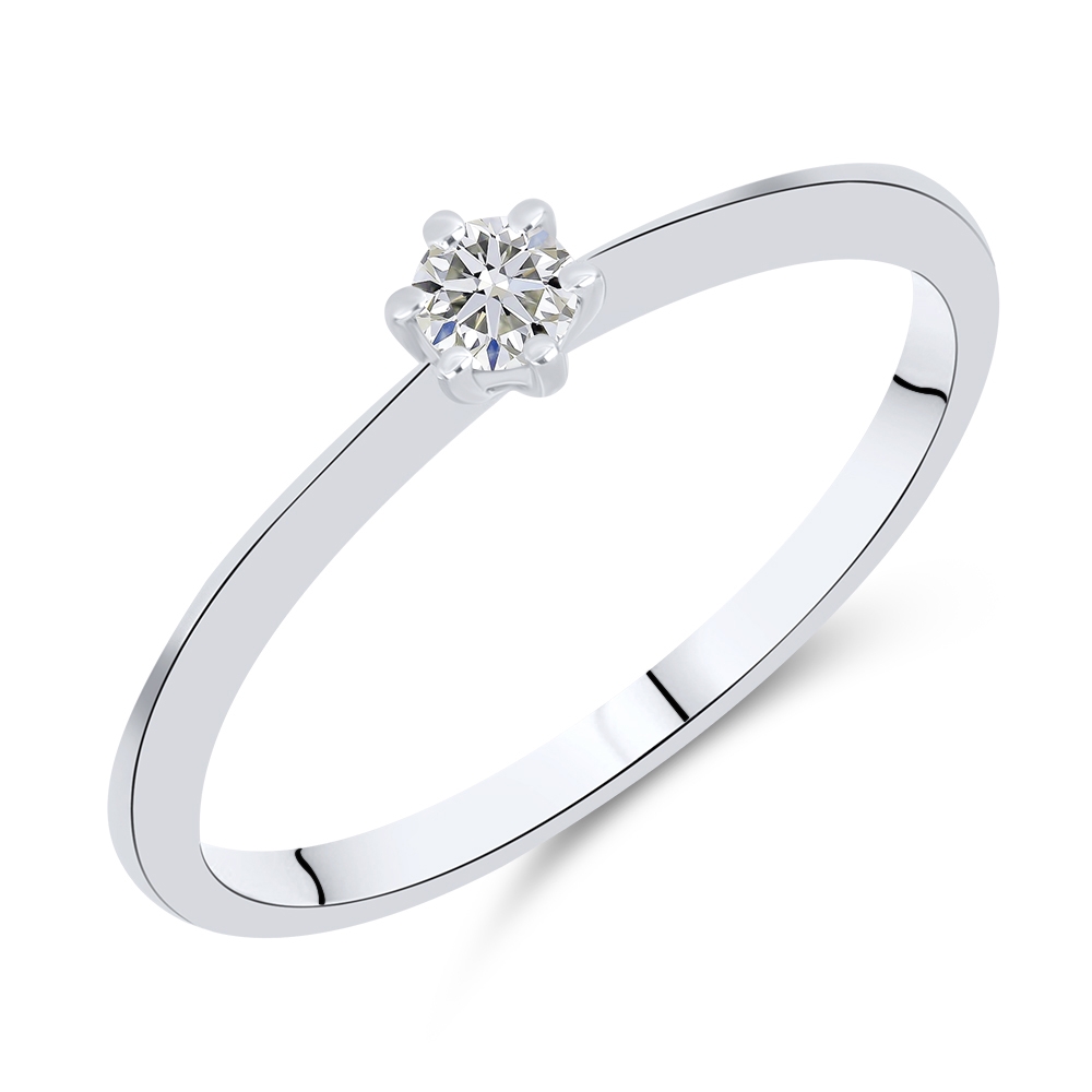 Prsteň z bieleho zlata s kameňmi DIAMANT