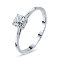 Prsteň z bieleho zlata s kameňmi DIAMANT