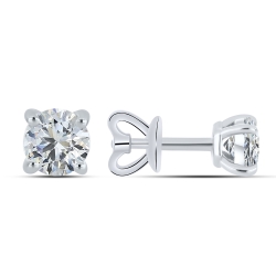 Náušnice z bieleho zlata s kameňmi DIAMANT